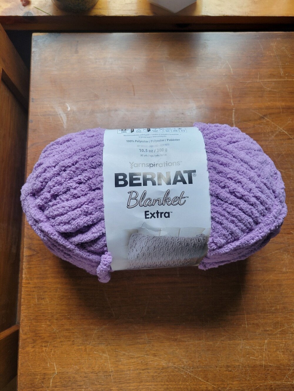 1 Skein Bernat Blanket Extra Yarn Color Gray Orchid Polyester 10.5 OZ